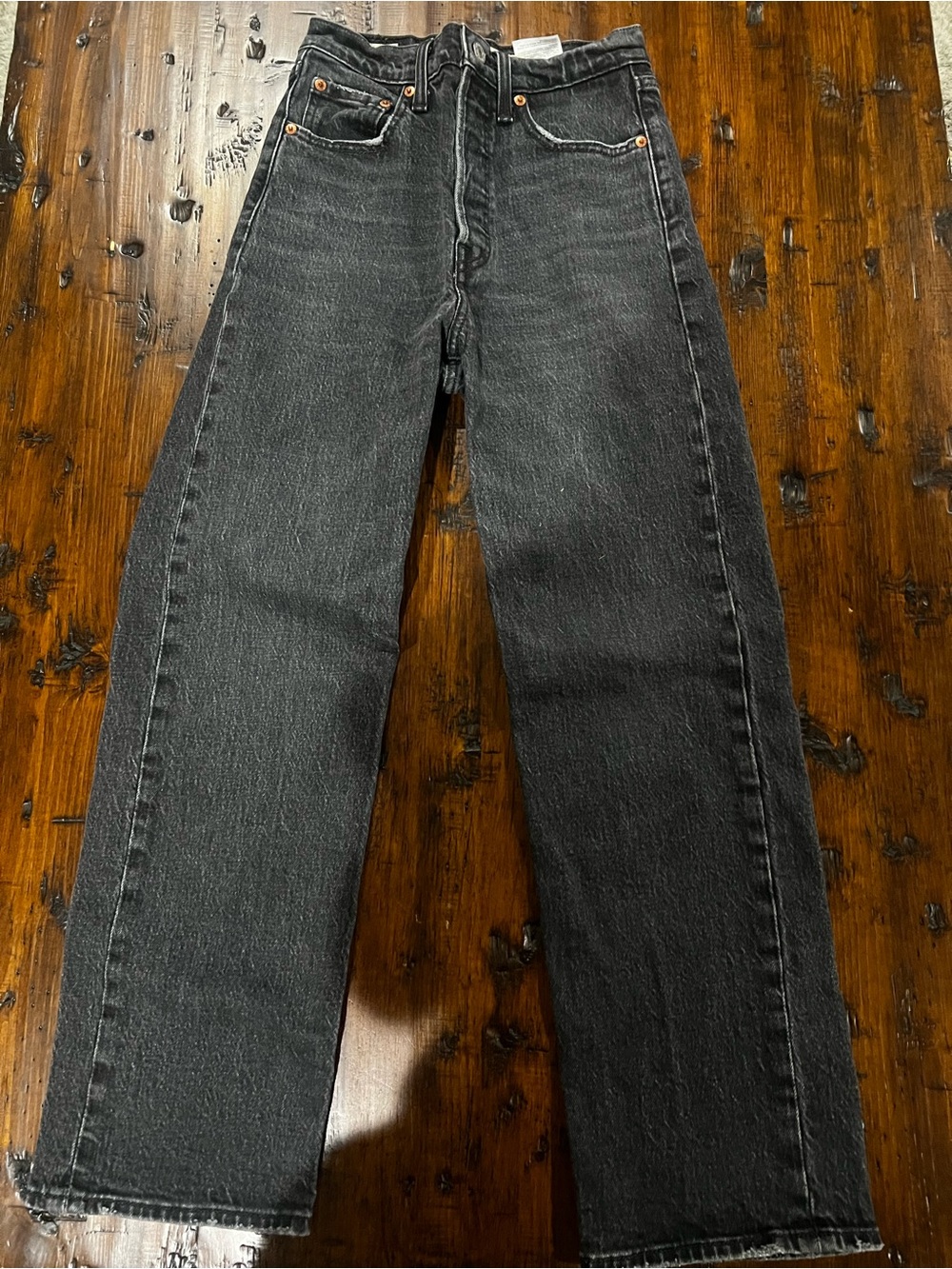 Levi's Men's Washed Black Straight Jeans